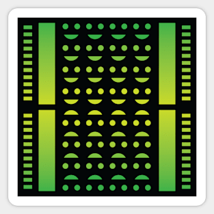 “Dimensional Happiness” - V.6 Green - (Geometric Art) (Dimensions) - Doc Labs Sticker